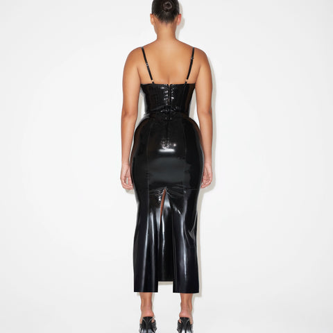 midi latex dress Black Maxi Skirt Stretch YGroup_cornelia-maxi-dress Size:14XL | 56 (for waist size 60