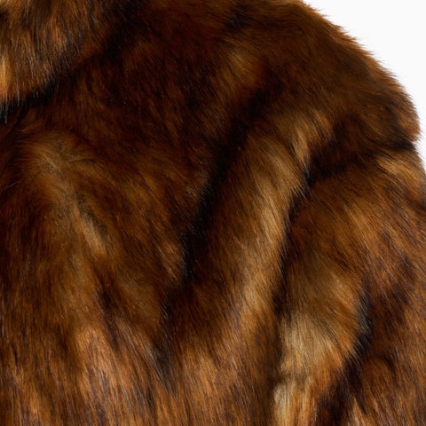 Brown Faux Fur Coat Outerwear Full | Khy
