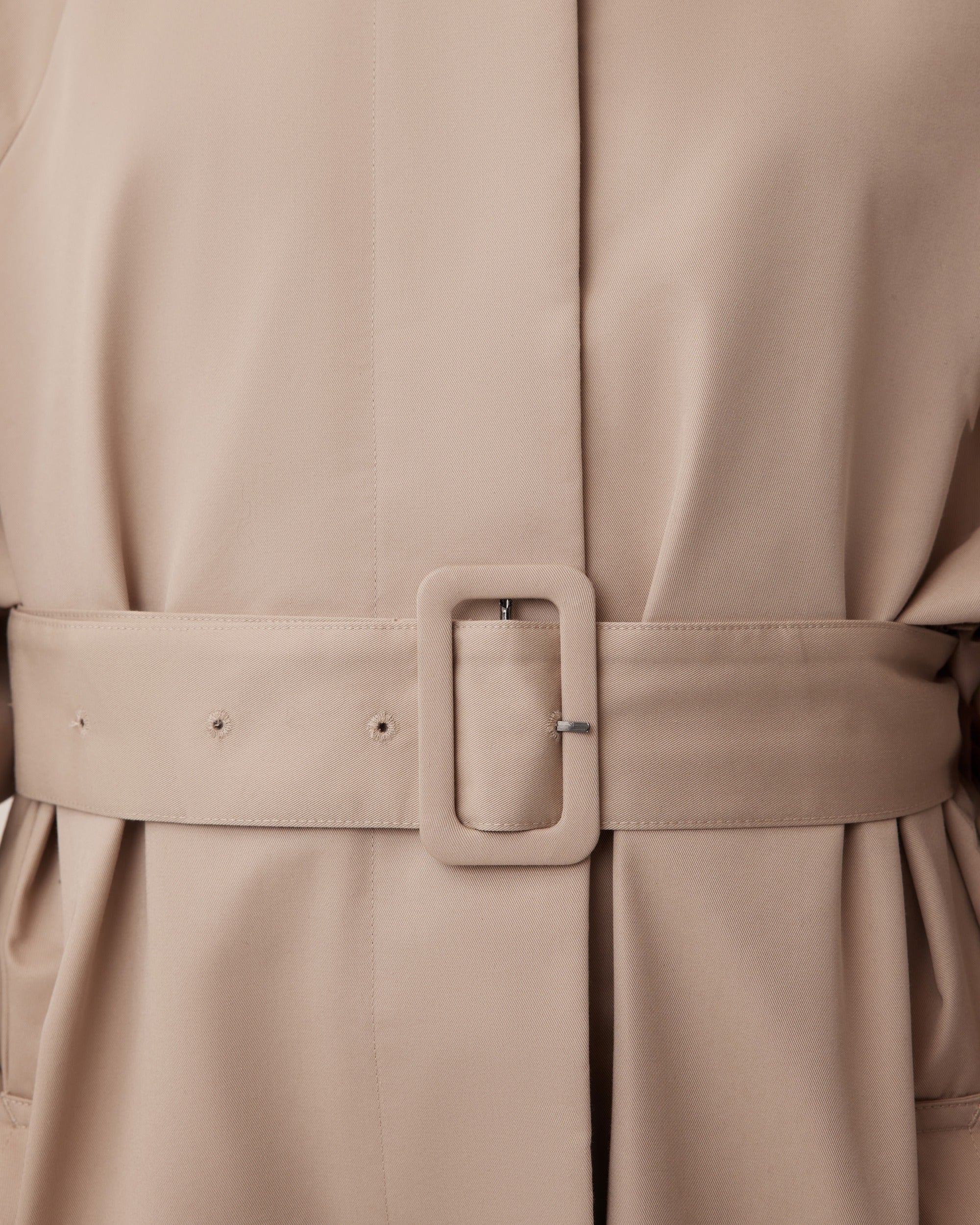 Taupe Short Trench Coat Outerwear Fitted | Khy