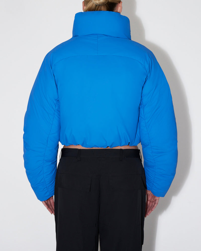 Cropped Puffer Jacket | Cobalt Blue