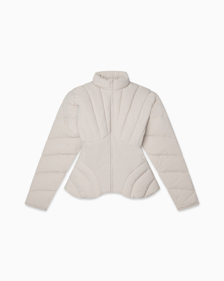 Sculpted Puffer Jacket | Stone