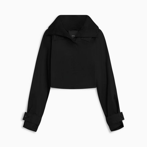 Black Cropped Parka Pullover Jacket | Khy
