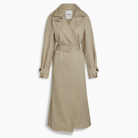 ジャケット・アウター hyke CONTOUR LINE TRENCH COAT Taupe Relaxed Trench Coat Outerwear | Khy