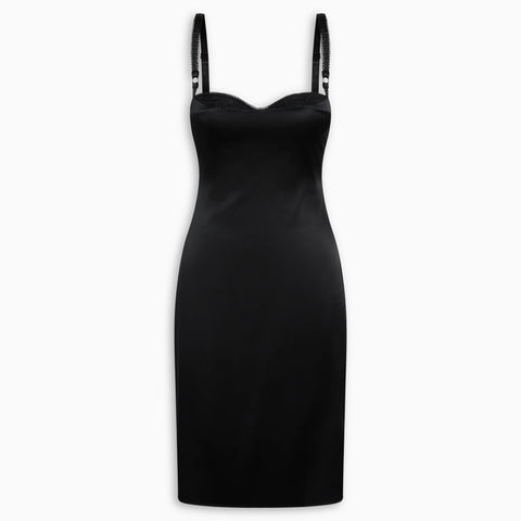 harlow bustier midi dress Black Silk Bustier Midi Dress Luxury