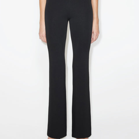 Black Sueded Stretch Low Rise Pant | Khy