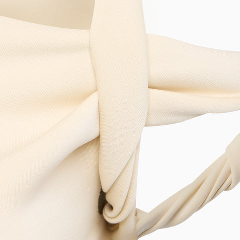 Off-White Sueded Stretch Twisted Top | Khy
