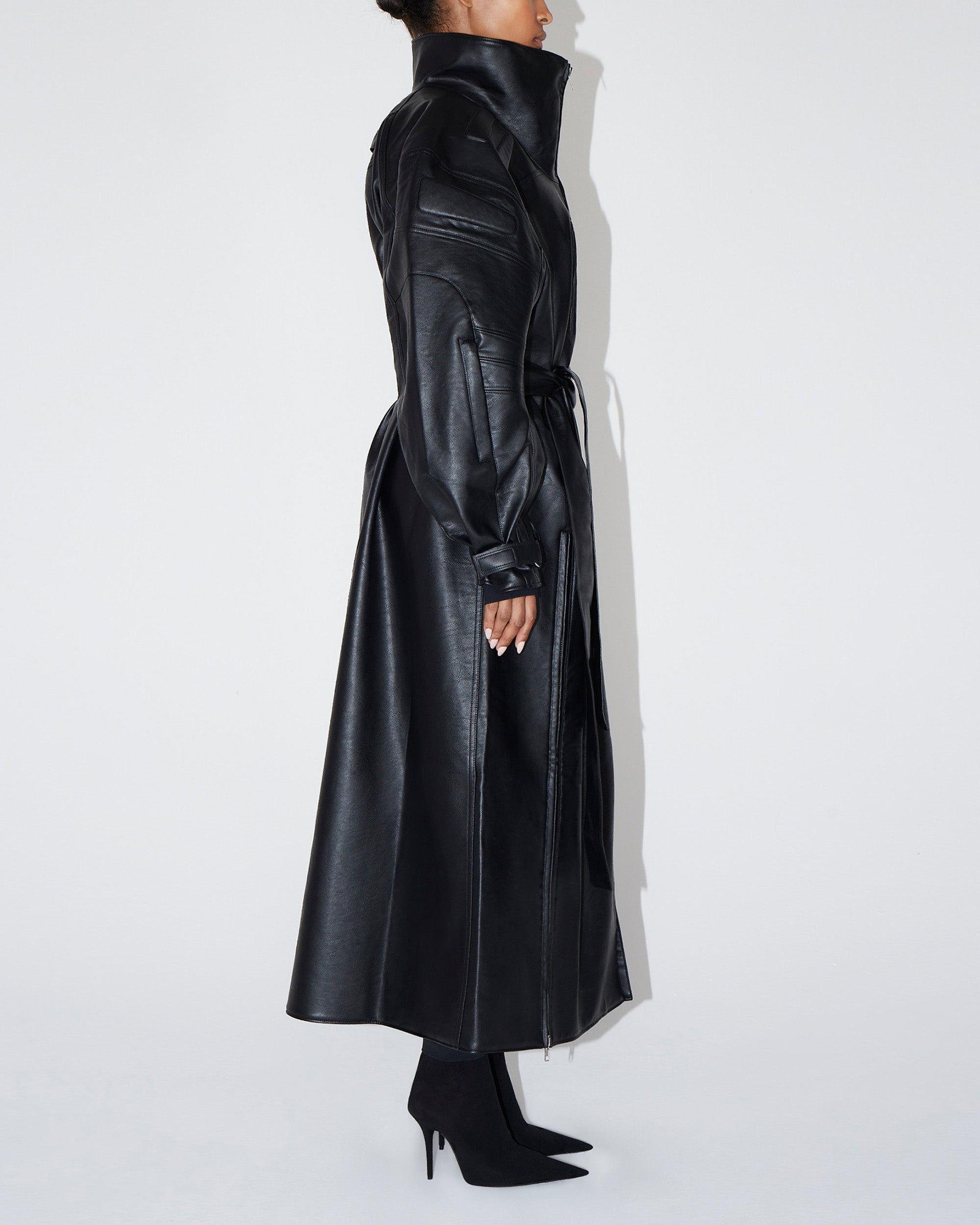 Faux Leather Trench – Khy