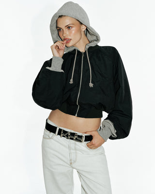 Laurel Bomber | Washed Black