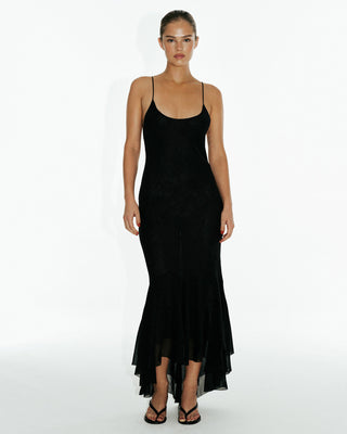 July Silk Gown | Black