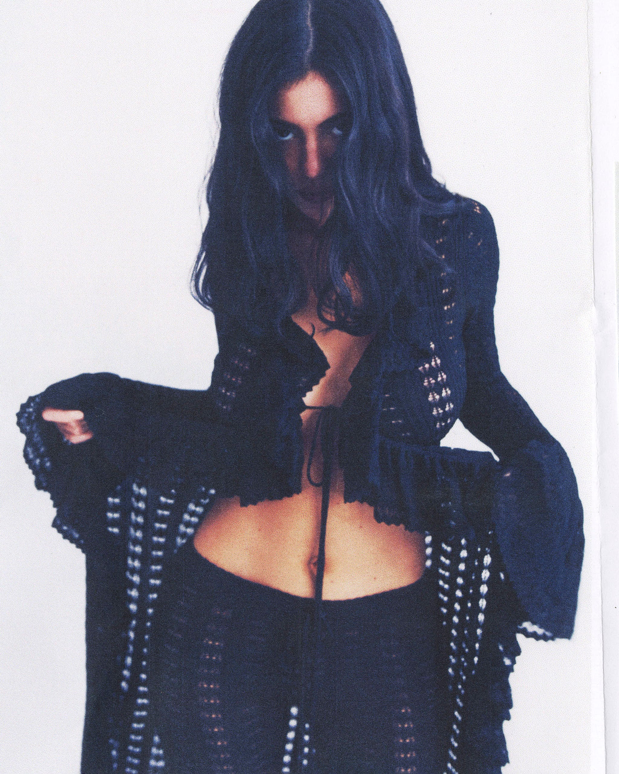 Late Summer Crochet Duster in Eclipse Black | KHY by Kylie Jenner
