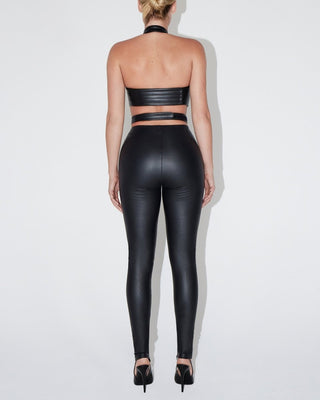 Faux Leather Legging | Black