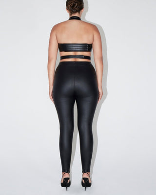 Faux Leather Legging | Black