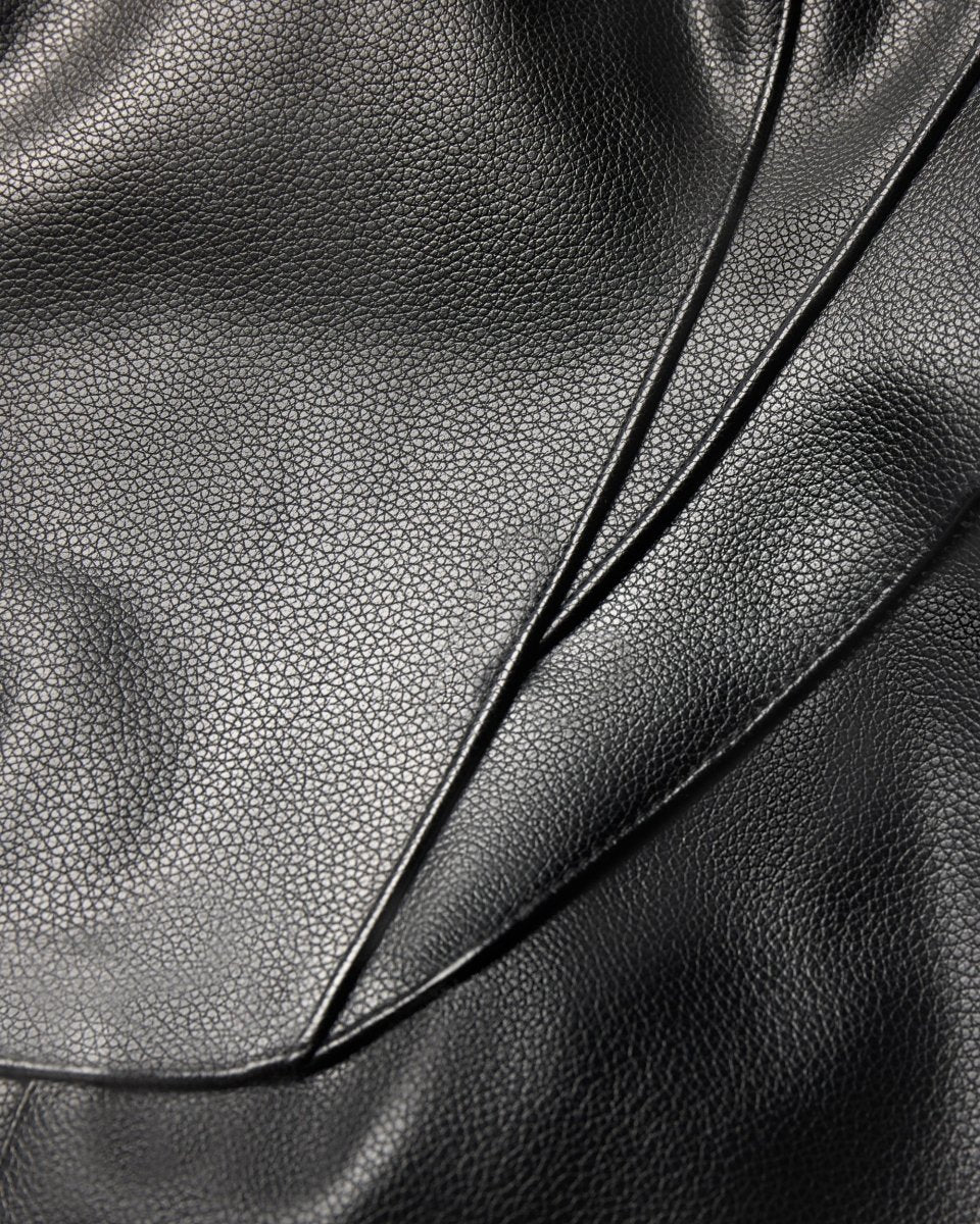 Faux Leather Strapless Long Dress | Black – Khy