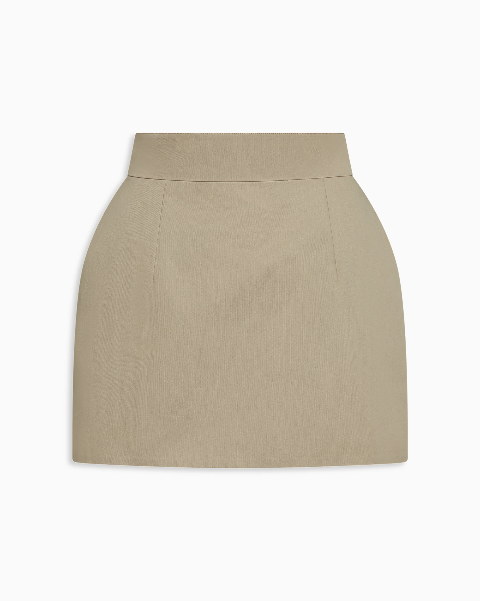 Structured Mini Skirt | Taupe
