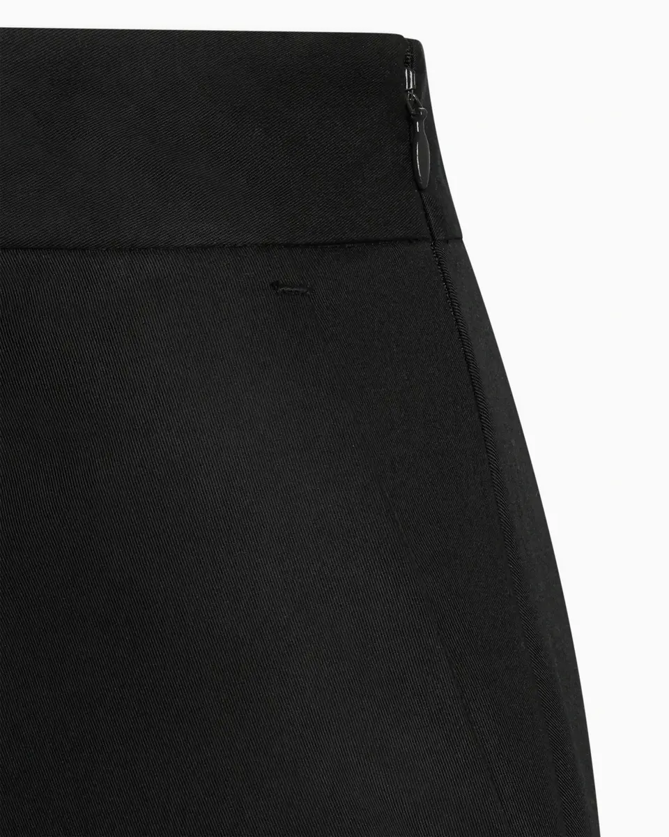 Button Front Maxi Skirt | Black