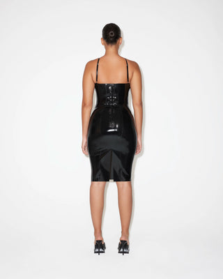 Latex Cutout Dress | Black