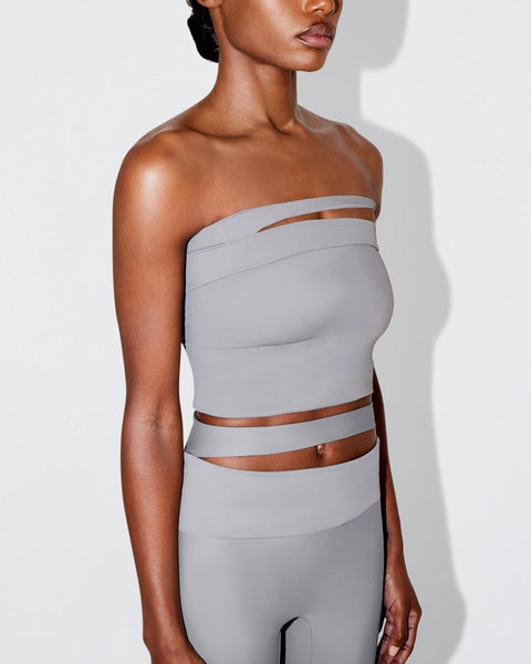 Sleek Stretch Tube Top | Steel Grey – Khy