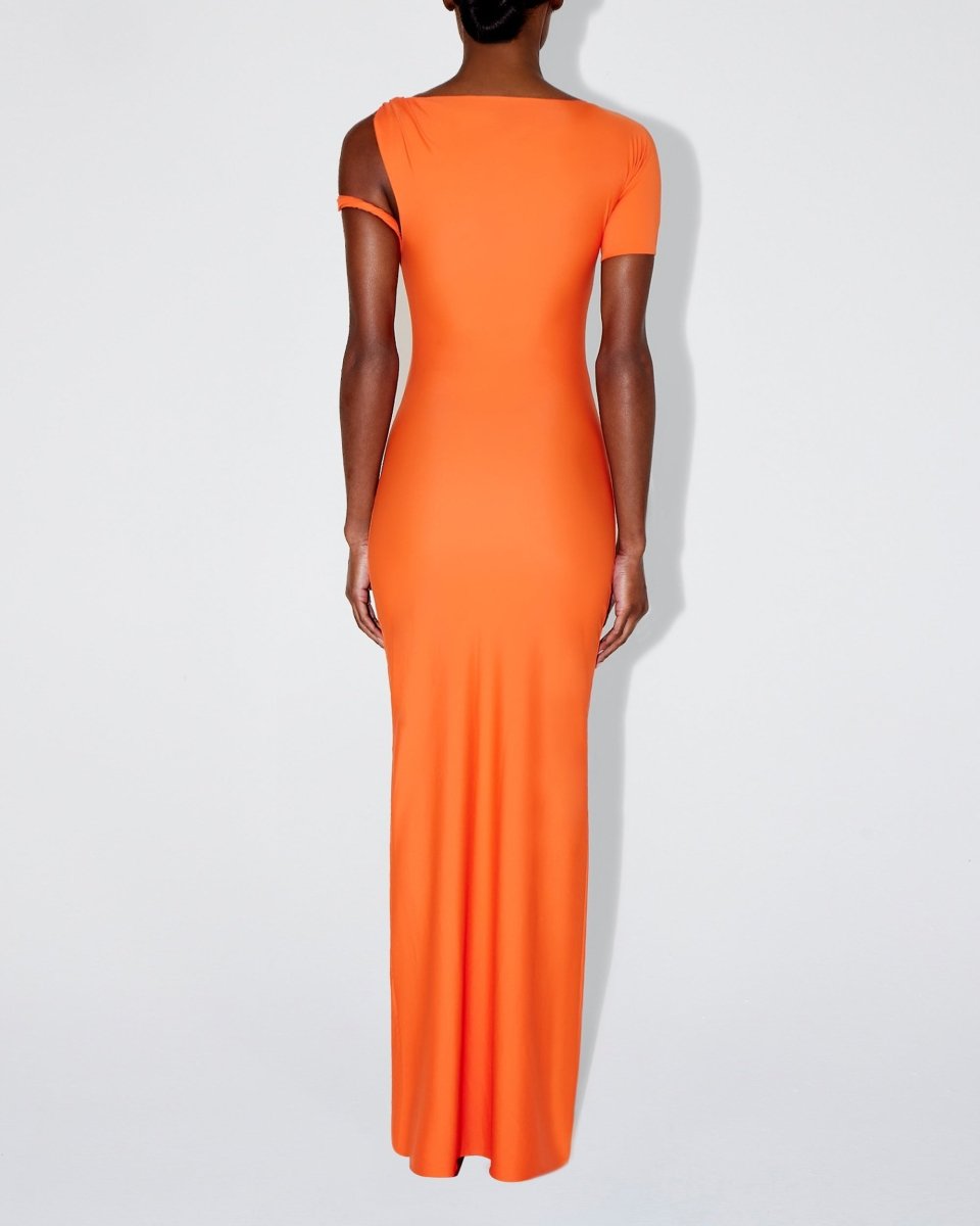 Sleek Stretch Twist Maxi Dress | Papaya – Khy