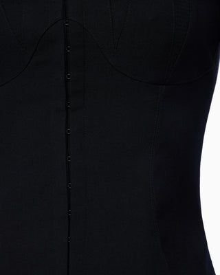 Long Sleeve Corset Top | Black