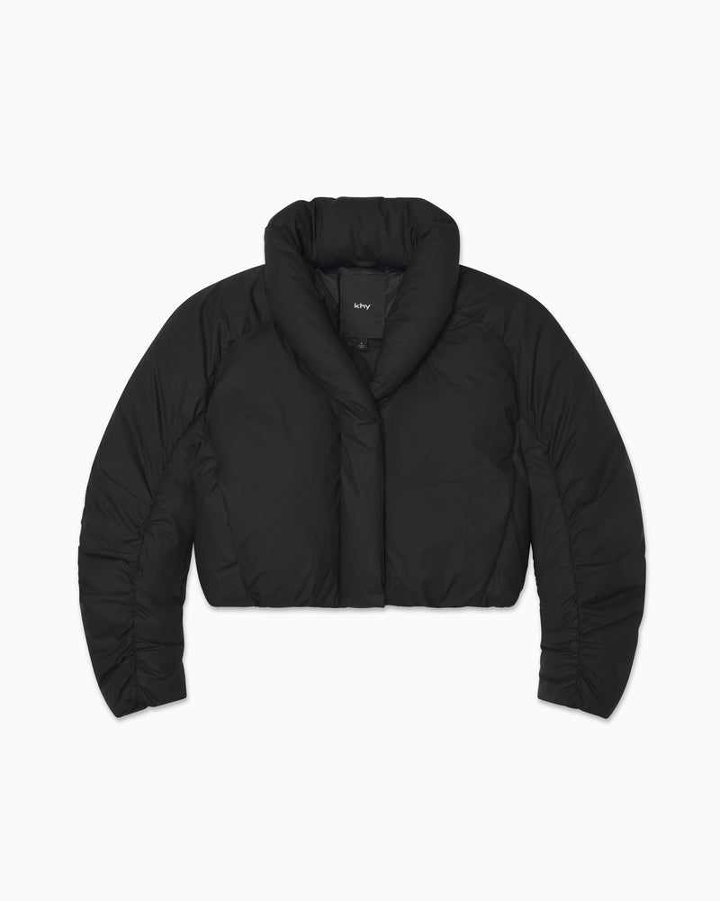 Cropped Puffer Jacket | Black