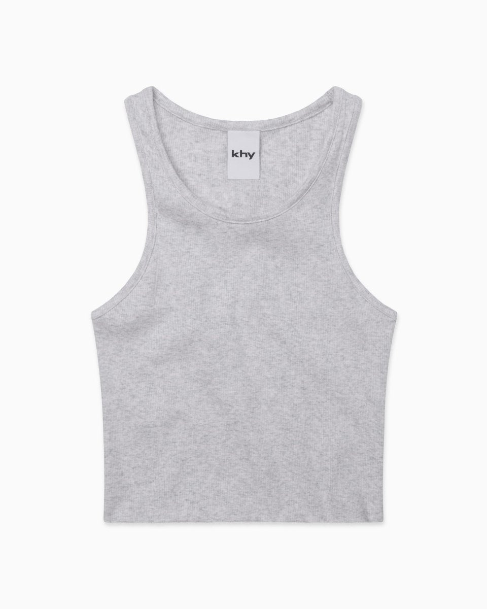 Select Striped Tank, Natural Heather
