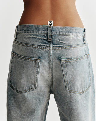 MODEL POSING IN BLUE DENIM