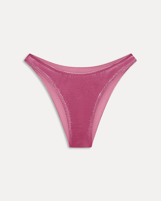 Dove Classic Metallic Bikini Bottom | Pink Chrome