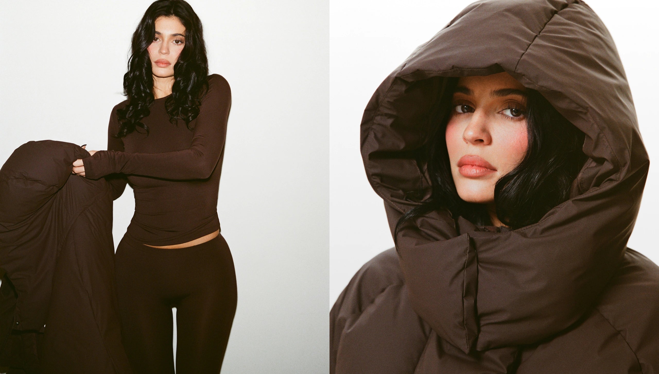 MODEL WEARING BROWN LONG SLEEVE AND MATCHING PANT