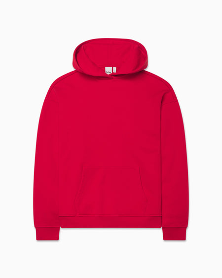 Fleece Oversized Hoodie | Red
