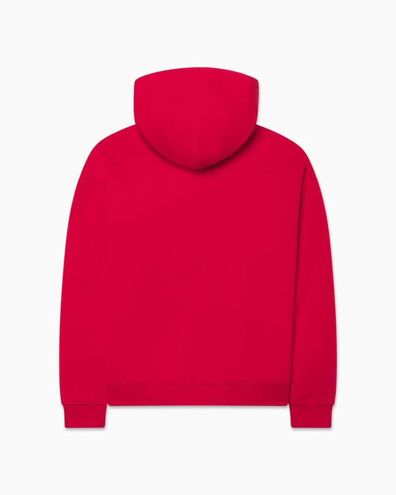 Fleece Oversized Hoodie | Red
