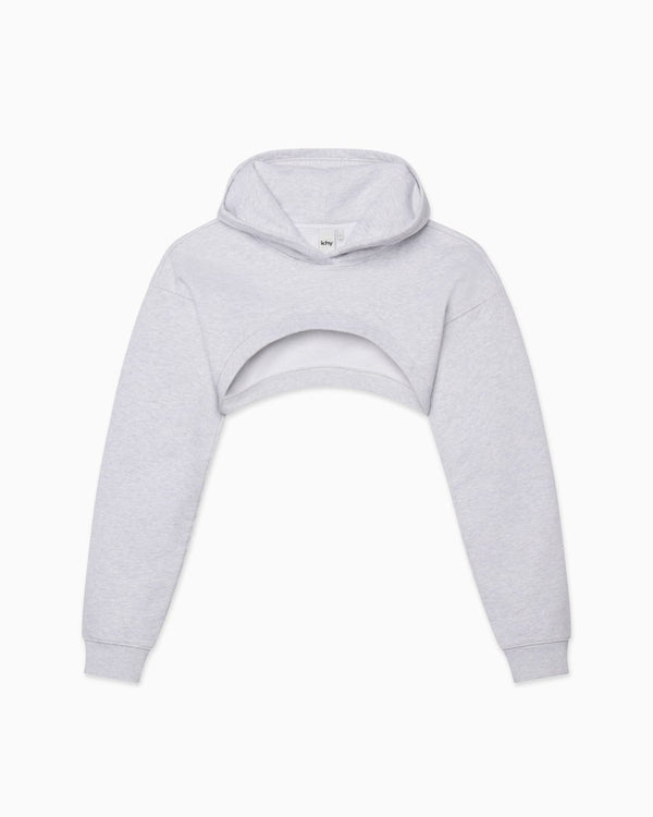 Megastar Crop Hood Heather Grey