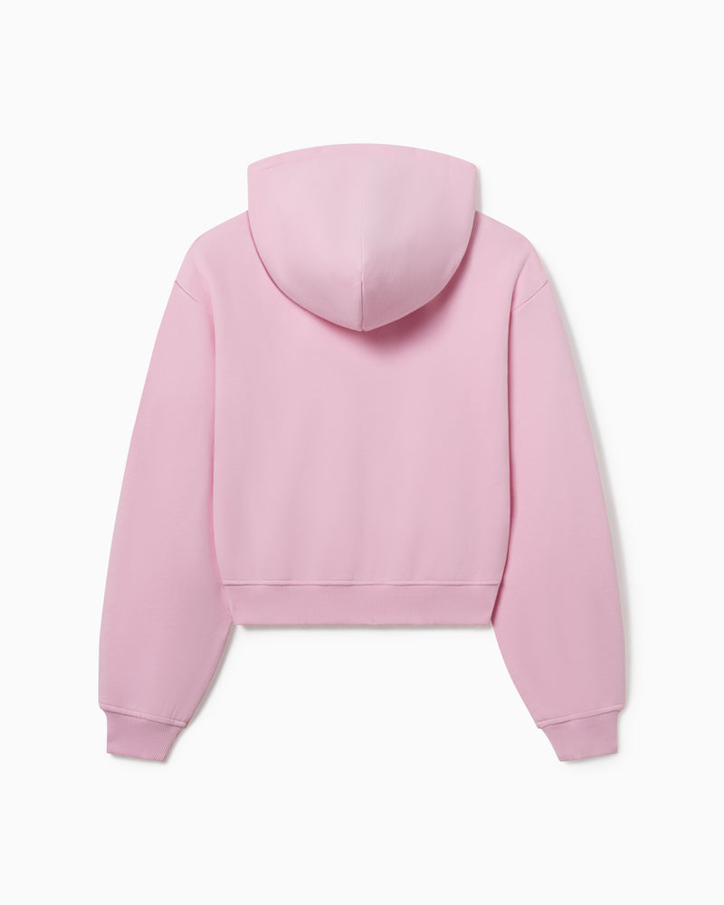 Fleece Zip Hoodie with Oversized Hood | Orchid Pink