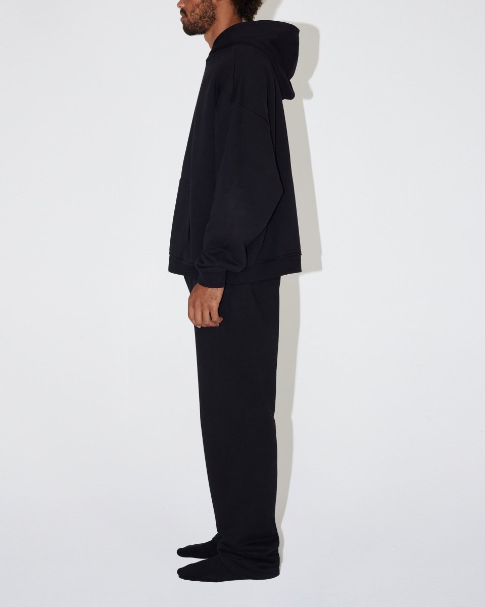 Fleece Oversized Hoodie | Black