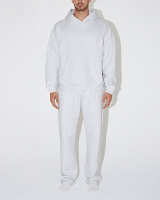 Fleece Oversized Hoodie | Light Heather Grey