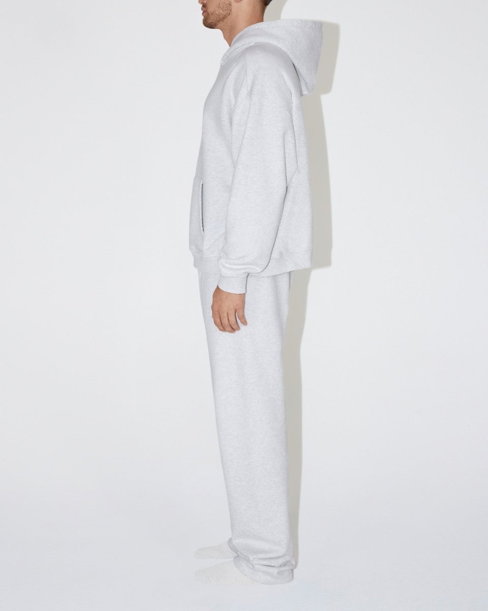 Fleece Oversized Hoodie | Light Heather Grey