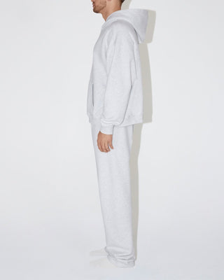 Fleece Oversized Hoodie | Light Heather Grey