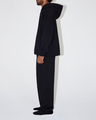 Fleece Oversized Zip Hoodie | Black