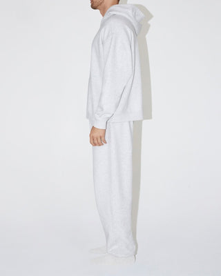 Fleece Oversized Zip Hoodie | Light Heather Grey