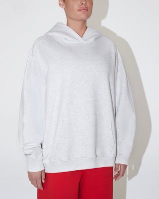 Fleece Oversized Hoodie | Light Heather Grey