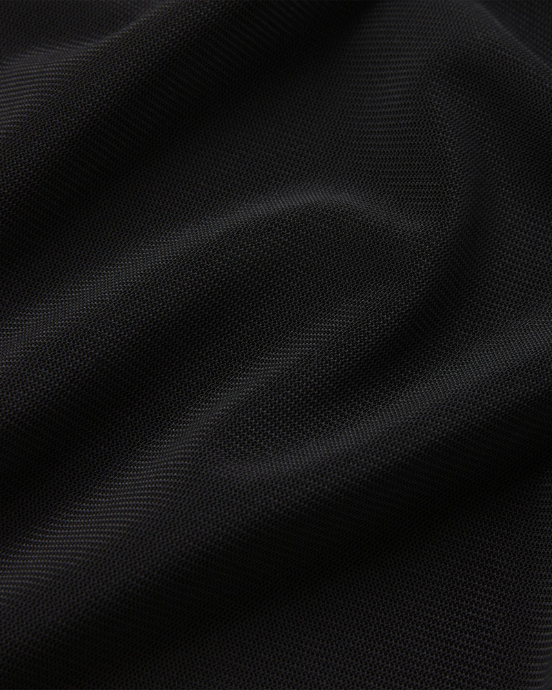 Mesh Stretch Cutout Foldover Pants | Black