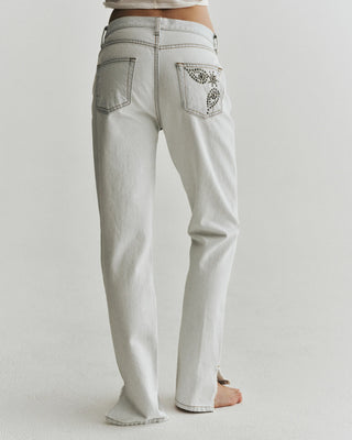 Sunset Studded Low-Rise Jean | Cloud