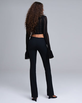 Starlight Ruffle Crochet Cardi | Eclipse Black