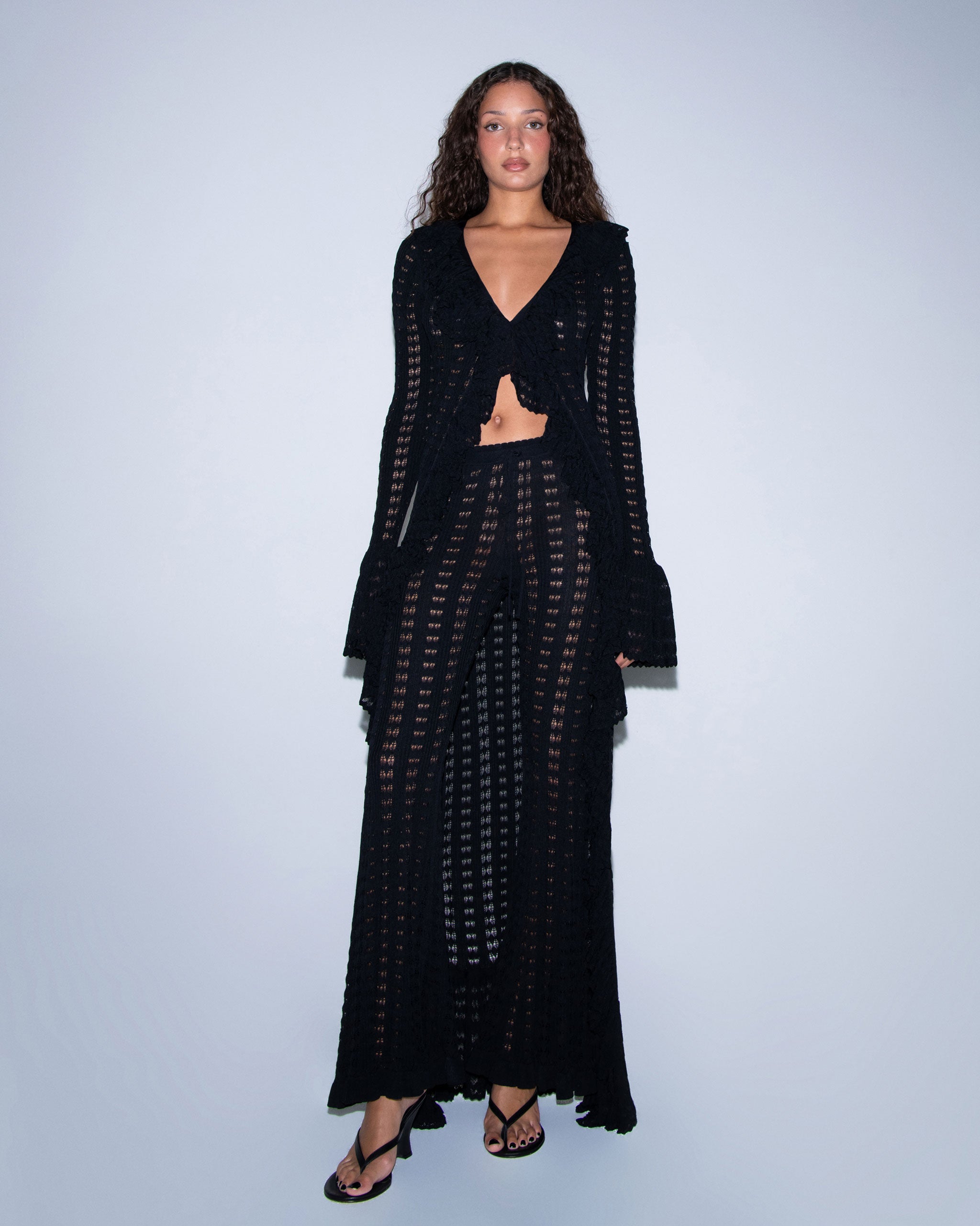 Late Summer Crochet Pant in Eclipse Black | KHY by Kylie Jenner – Khy