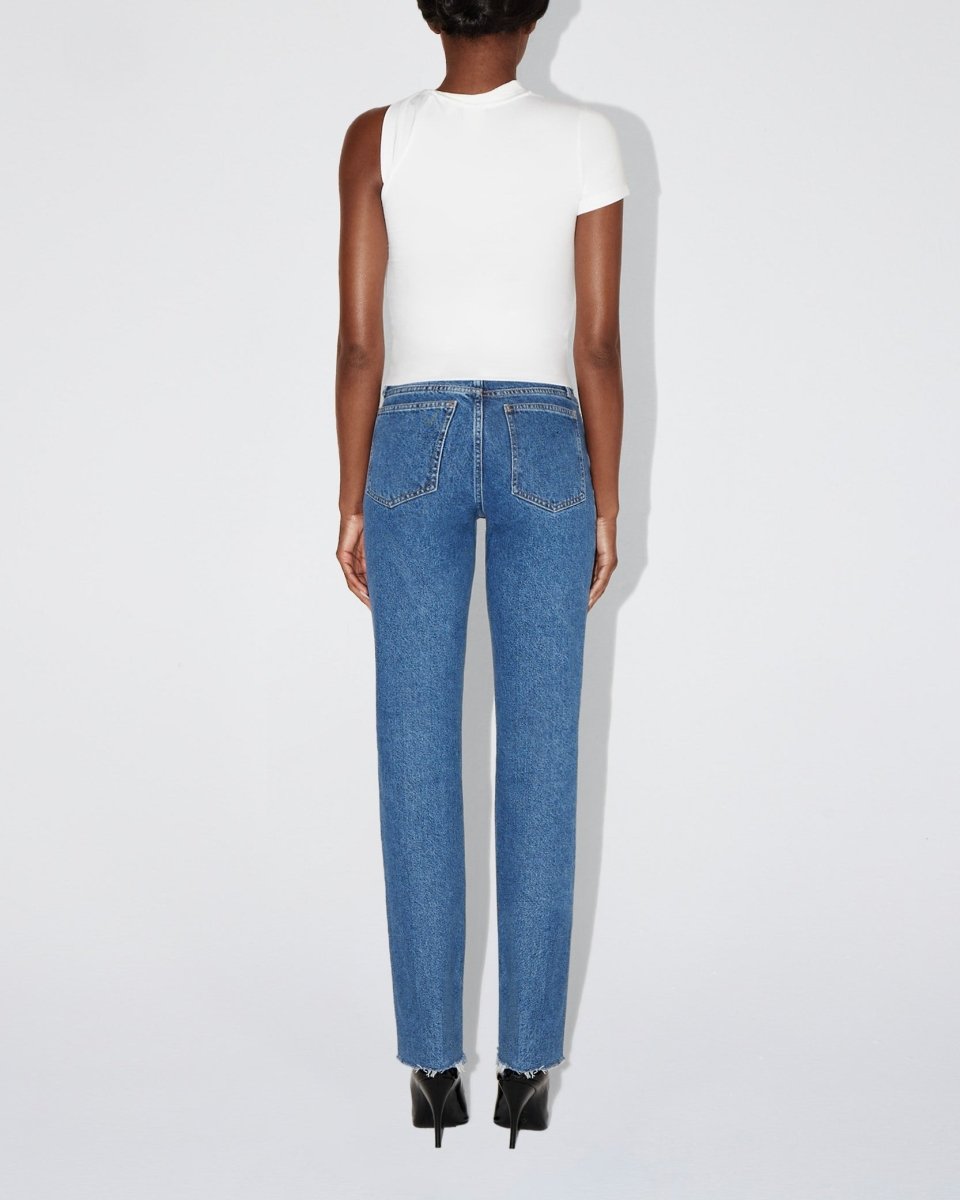 One Shoulder Twist Tee | White