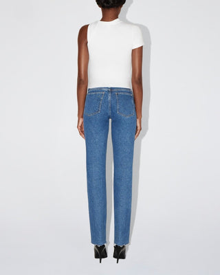 One Shoulder Twist Tee | White