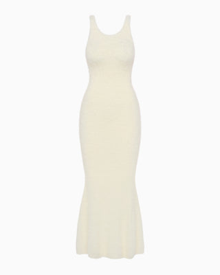 Knit Low Back Dress | Cream