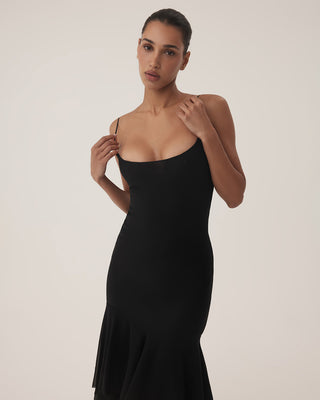 July Silk Gown | Black