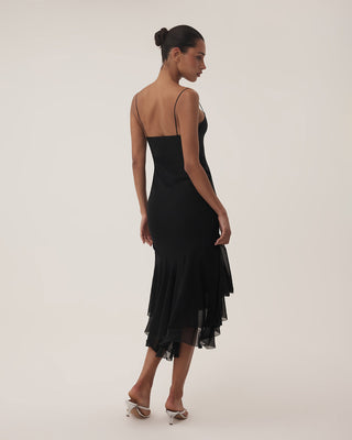 July Silk Gown | Black