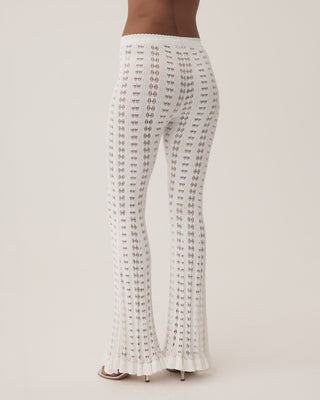 Late Summer Crochet Pant | Tidal White