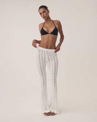 Late Summer Crochet Pant | Tidal White